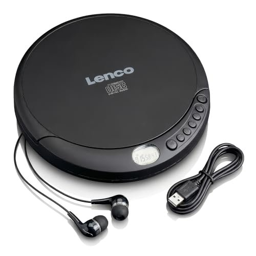 Lenco CD-010 — prenosný CD prehrávač s reproduktormi čierny