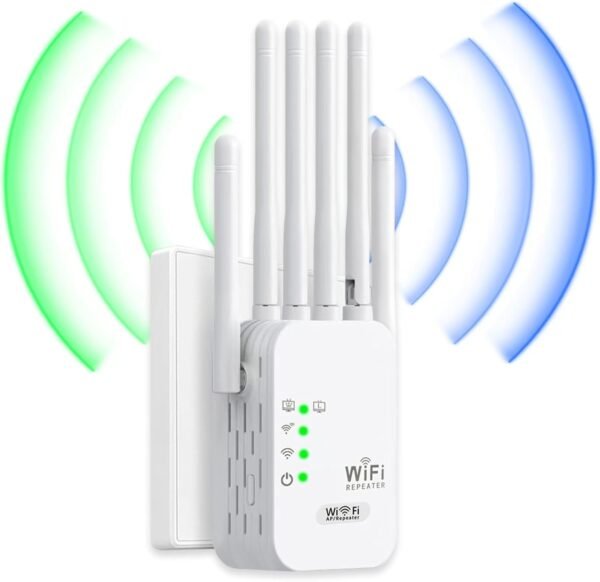01-198.jpg Zosilňovač Wi-Fi signálu do zásuvky so 6 anténami a dvoma LAN portami