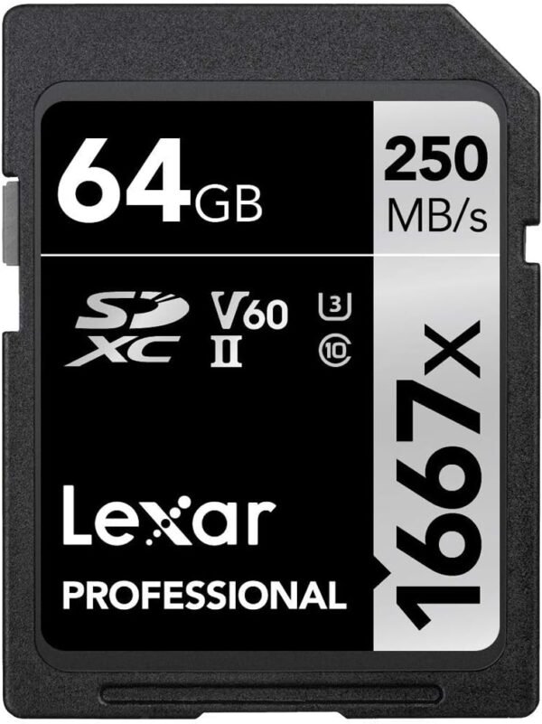 Lexar Professional 1667x 64 GB SDXC UHS-II — čítanie až 250 MB/s V60
