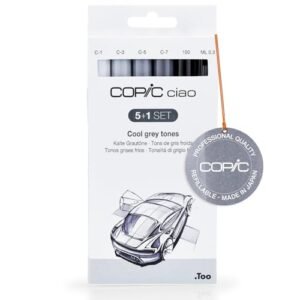 01-256.jpg Copic Ciao 5+1 Cold Grey Tones — sada alkoholových fixiek s multilinerom