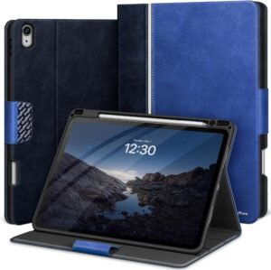 01-265.jpg KingBlanc puzdro pre iPad Air 13 palcov — modré s držiakom na ceruzku