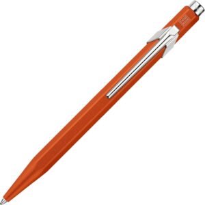 Caran d'Ache 849 Colormat-X — guľôčkové pero s hliníkovým telom oranžové