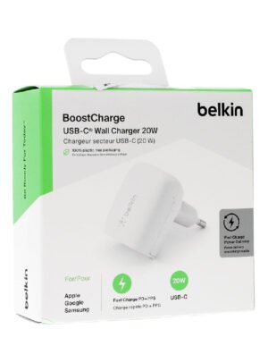 01-347.jpg Belkin BoostCharge 20 W USB-C sieťová nabíjačka s PPS biela