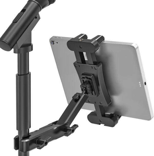 Držiak na tablet na mikrofónový stojan s otáčaním o 360 stupňov a ramenom