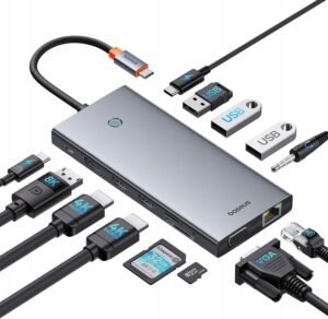 01-37.jpg Baseus 13-v-1 dokovacia stanica USB-C s 2× HDMI DisplayPort VGA a PD 100 W
