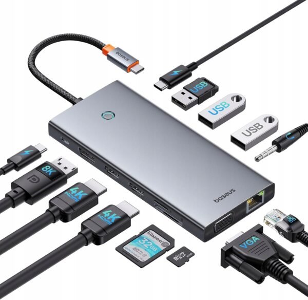 01-37.jpg Baseus 13-v-1 dokovacia stanica USB-C s 2× HDMI DisplayPort VGA a PD 100 W