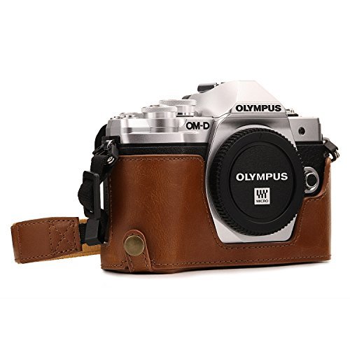 MegaGear Ever Ready — kožené polovičné puzdro pre Olympus OM-D E-M10 Mark III