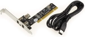 01-386.jpg KALEA-INFORMATIQUE PCI karta FireWire 400 IEEE 1394a 3+1 portov s káblom