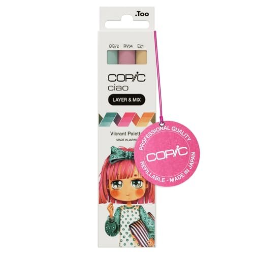 Copic Ciao Layer & Mix Vibrant Palette — sada 3 alkoholových markerov