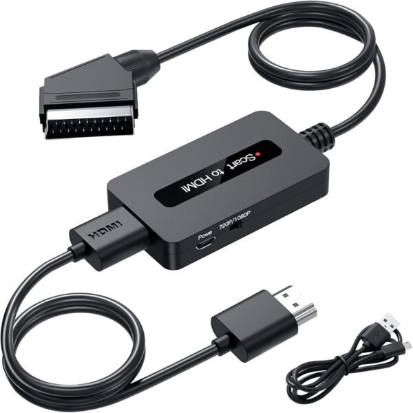 Kirolle prevodník SCART na HDMI s výstupom 720p a 1080p vrátane káblov