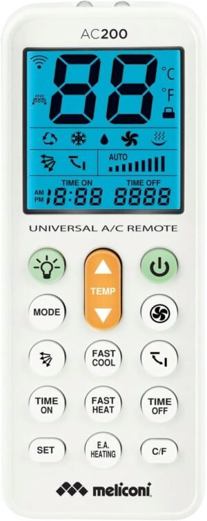 01-479.jpg Meliconi AC 200 — univerzálny diaľkový ovládač pre klimatizácie biely