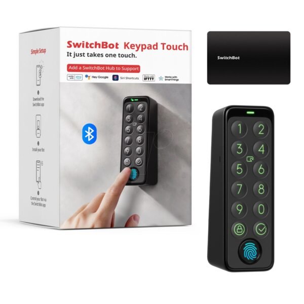 SwitchBot Keypad Touch — klávesnica k smart zámku s čítačkou odtlačkov