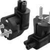 01-485.jpg CERRXIAN adaptér Schuko na IEC C5 zahnutý o 90° balenie 2 kusy