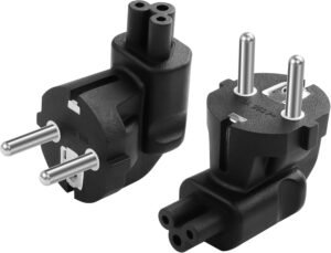 01-485.jpg CERRXIAN adaptér Schuko na IEC C5 zahnutý o 90° balenie 2 kusy