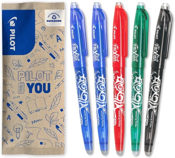 PILOT FriXion Ball 05 sada 5 gumovateľných rollerov 0,5 mm mix farieb