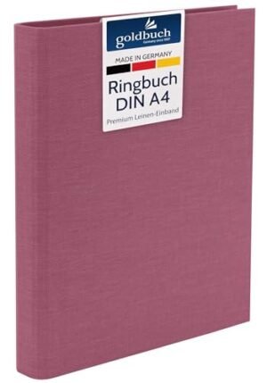 01-531.jpg Goldbuch Bella Vista — krúžkový zakladač A4 v ružovej ľanovej väzbe