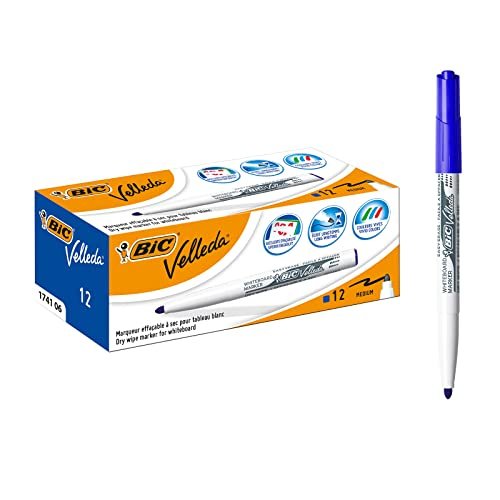 01-552.jpg BIC Velleda 1741 stierateľné popisovače na tabuľu modré 12 kusov