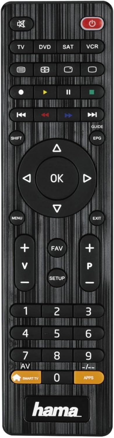 Hama 00012306 univerzálny diaľkový ovládač 4 v 1 pre Smart TV čierny