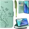 AROYI — knižkové puzdro na Xiaomi Redmi Note 13 4G s fóliou mätovozelené