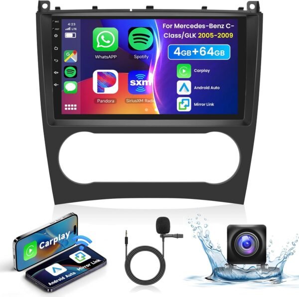 01-6.jpg Podofo 9" autorádio pre Mercedes-Benz W203 W209 GLK — Android 13 CarPlay