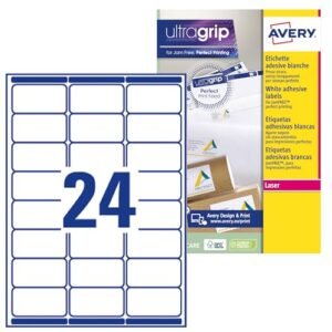 01-613.jpg Avery L7159 — 360 laserových etikiet 63,5 × 33,9 mm biele na 15 hárkoch