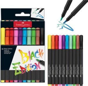 01-620.jpg Faber-Castell Black Edition sada 10 štetcových fixiek s mäkkým hrotom