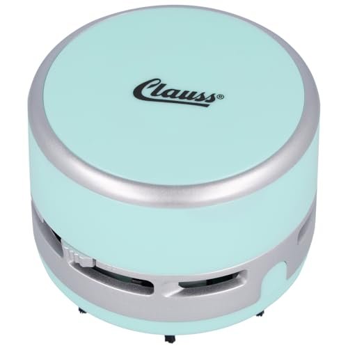Clauss 2Clean — mini stolový vysávač na batérie v mätovej farbe