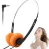 01-629.jpg Gammaeon retro slúchadlá na uši s 3,5 mm jackom čierno-oranžové