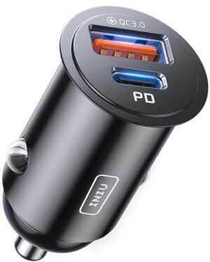 INIU 60 W autonabíjačka do zapaľovača s USB-C PD a USB-A QC 3.0