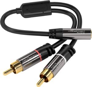 01-643.jpg KabelDirekt — adaptér 2x cinch na 3,5 mm jack zásuvku dĺžka 0,2 metra