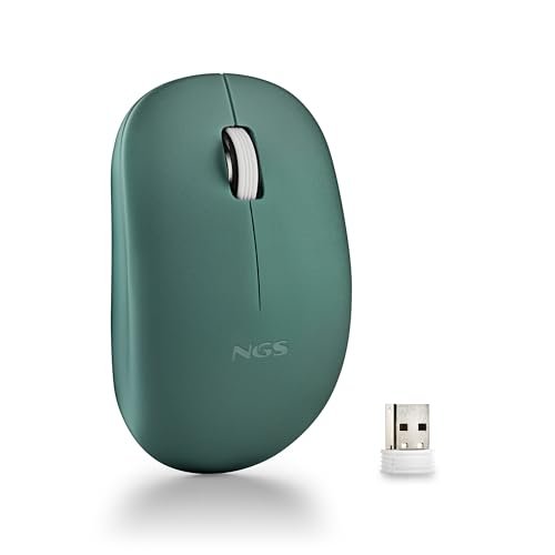 NGS Fog Pro — bezdrôtová optická myš 1000 DPI s tichými tlačidlami zelená