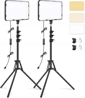 01-66.jpg Obeamiu 2× LED video svetlo so statívmi a teplotou 2500 až 8500 K