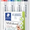 STAEDTLER Lumocolor 351 — popisovače na bielu tabuľu sada štyroch farieb