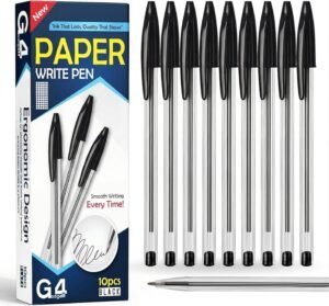 01-709.jpg G4GADGET — guľôčkové perá čierne so strednou stopou balenie 10 kusov
