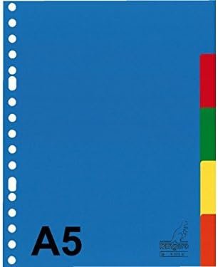 Kangaro — plastový register A5 päťdielny s prázdnymi jazýčkami priehľadný