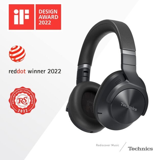 Technics EAH-A800E-K — bezdrôtové náhlavné slúchadlá s ANC a LDAC čierne