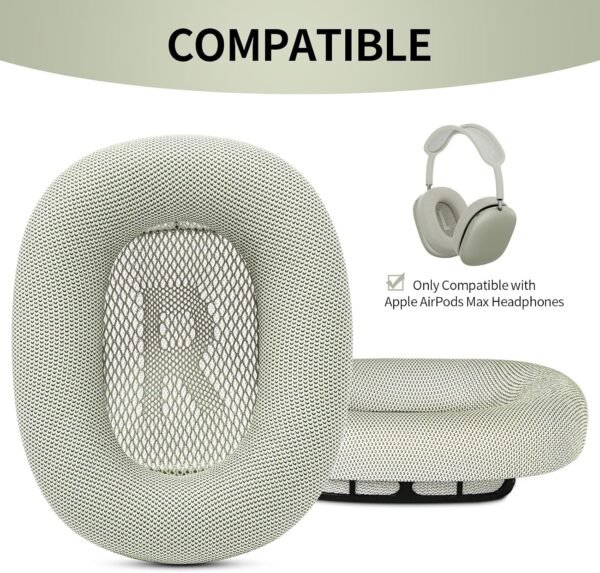 Náhradné náušníky pre Apple AirPods Max — sieťovina s pamäťovou penou svetlosivé