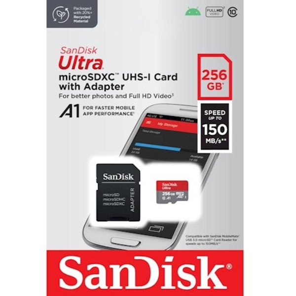 02-128.jpg SanDisk Ultra microSDXC 256 GB — pamäťová karta A1 s SD adaptérom