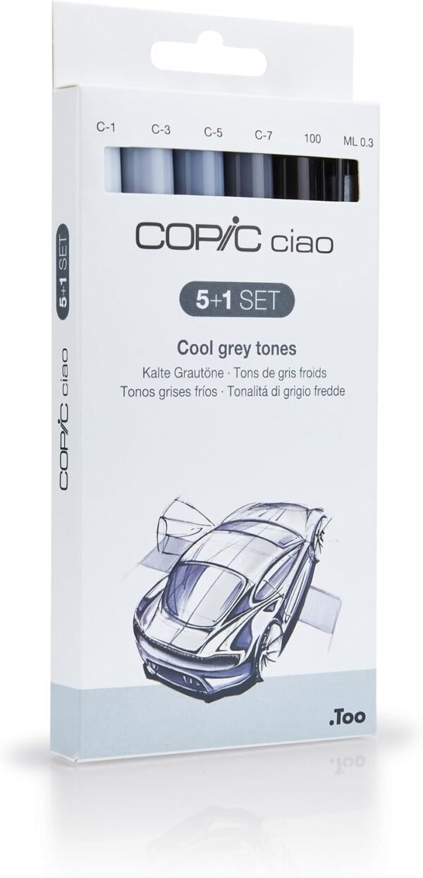 02-129.jpg Copic Ciao 5+1 Cold Grey Tones — sada alkoholových fixiek s multilinerom