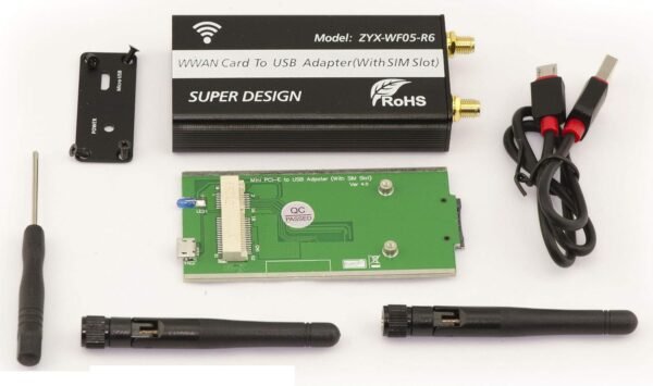 KALEA-INFORMATIQUE — adaptér mini PCIe na USB pre LTE modul so slotom na SIM