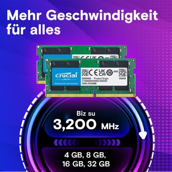 Crucial 8 GB DDR4 3200 MHz SODIMM CL22 — pamäť do notebooku CT8G4SFRA32A