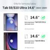 EasyAcc puzdro pre Samsung Galaxy Tab S9 a S10 Ultra 14,6 palca čierne