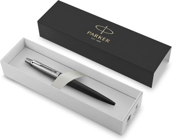02-243.jpg Parker Jotter Bond Street Black — guľôčkové pero v darčekovej krabičke