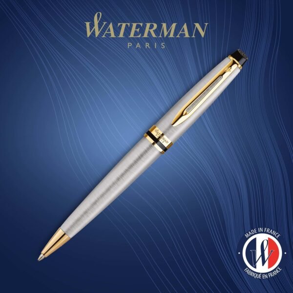 Waterman Expert — guľôčkové pero z nehrdzavejúcej ocele so zlatými doplnkami