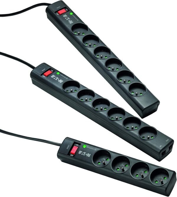 02-273.jpg Eaton Protection Strip 4 FR PS4F prepäťová ochrana so 4 zásuvkami čierna
