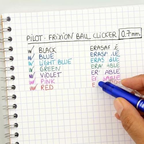 Pilot FriXion Clicker 0.7 — sada 4 zmazateľných gélových pier