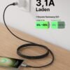 INIU — sada troch nabíjacích káblov USB-A na USB-C s opletom 0,5 m a 2 m
