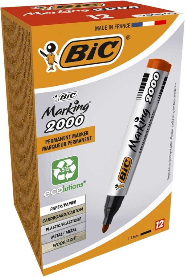 BIC Marking 2000 ECOlutions — permanentný fix červený balenie 12 kusov