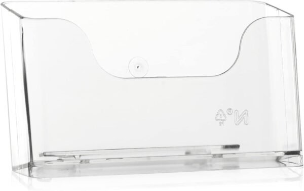 02-337.jpg VITAdisplays NE-150 stolový stojan na letáky A6 na šírku transparentný