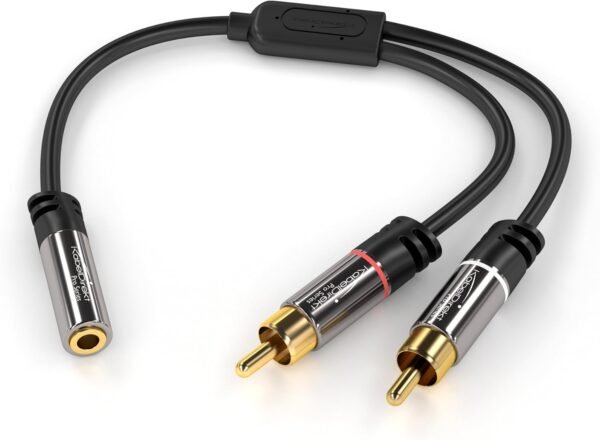 02-339.jpg KabelDirekt — adaptér 2x cinch na 3,5 mm jack zásuvku dĺžka 0,2 metra